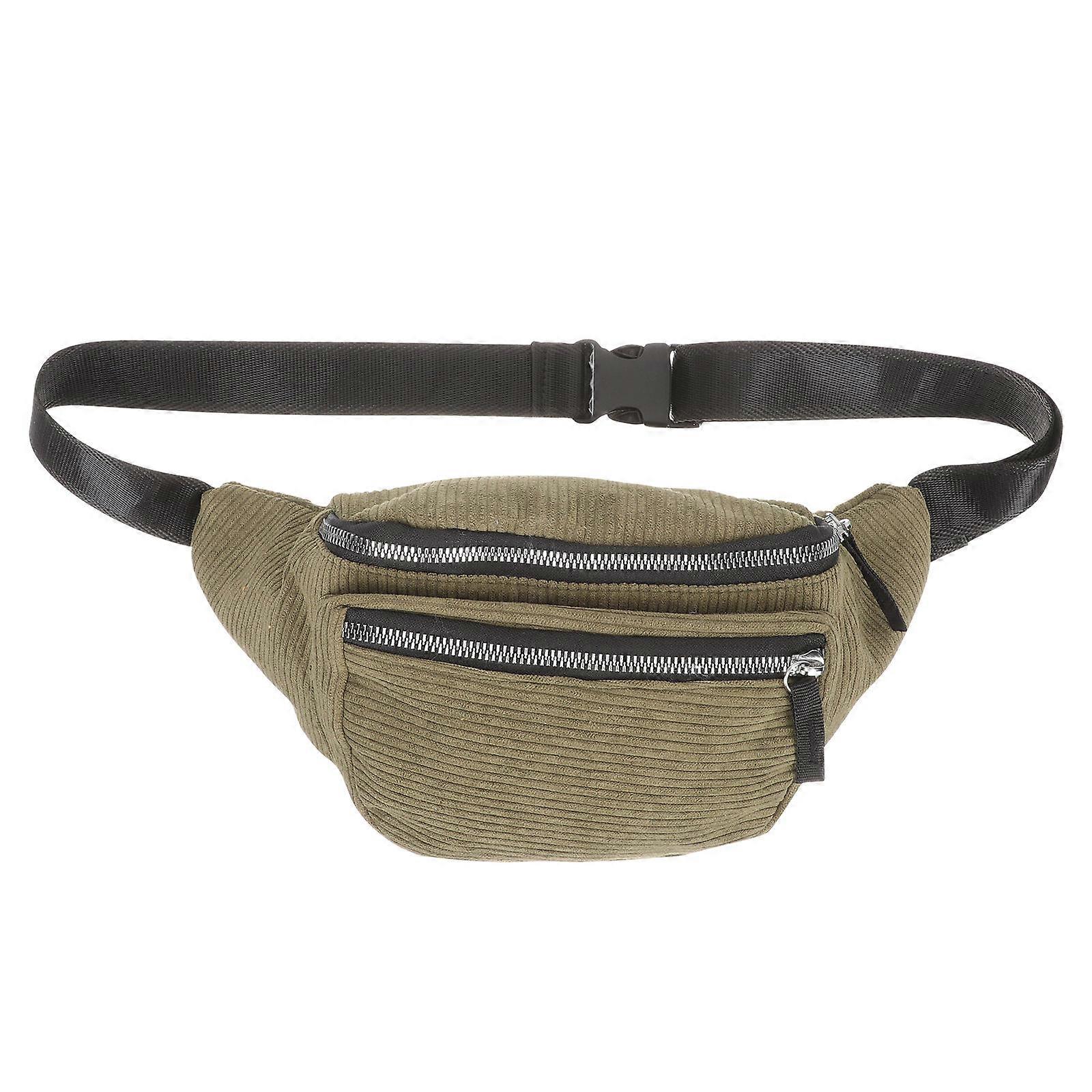 MultiFunction Waist Bag Portable For Gathering Dating Green Velour 1Pcs