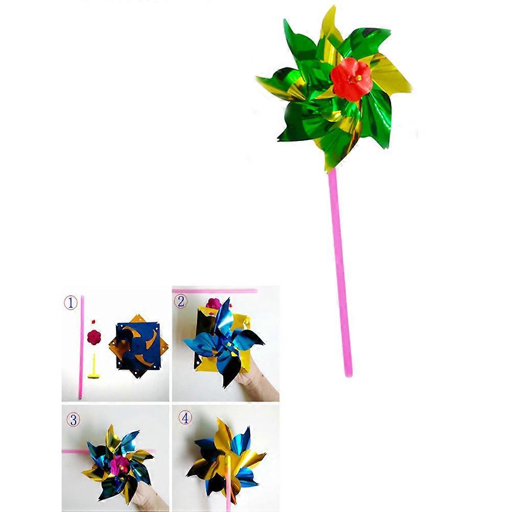Diy Windmill Toy Set For Childrens Room Party Garden Decorative 20Pcs