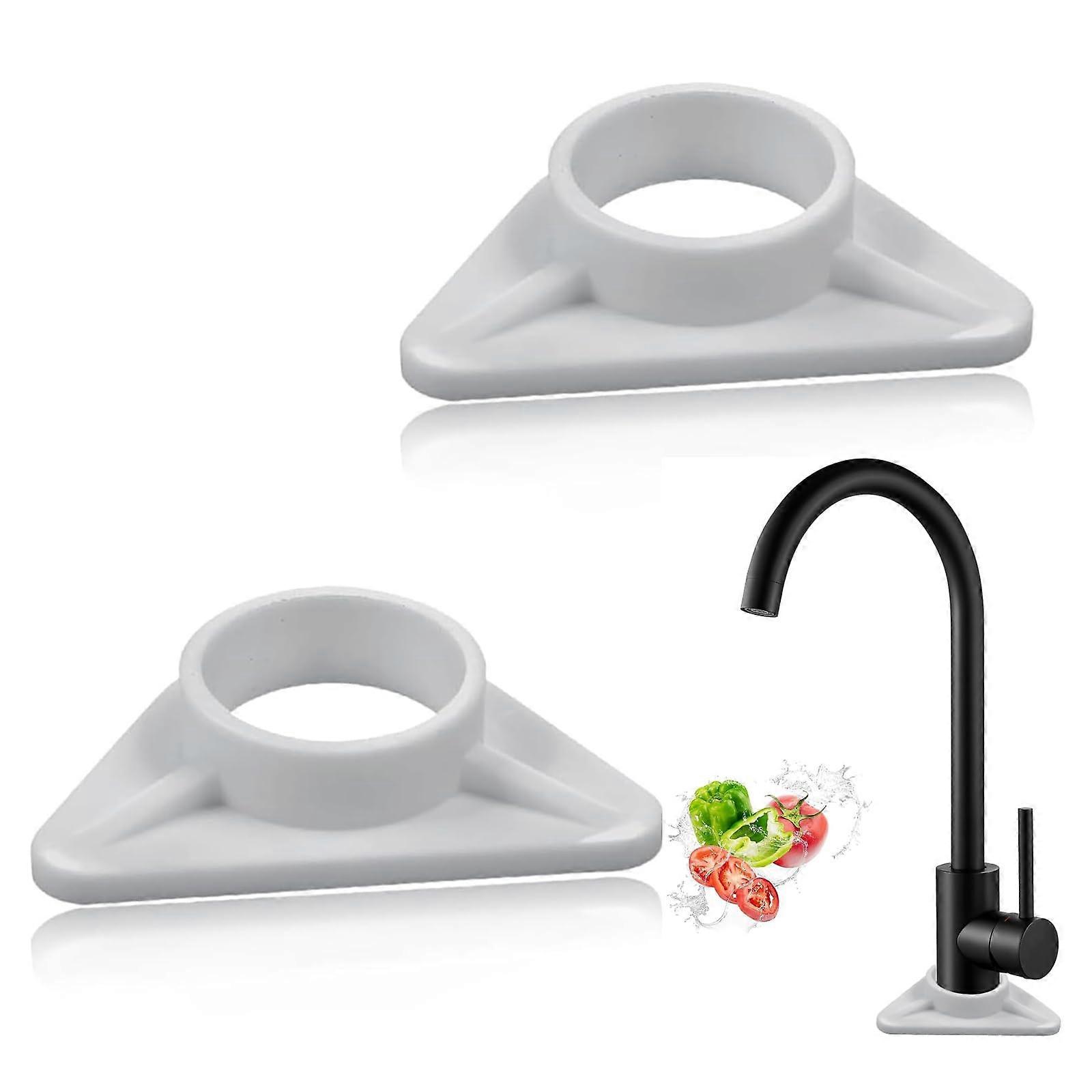 Pack of 2 Tap Attachment Plastic Sink Reinforcement Stabiliser for Fittings for Fittings on Stainless Steel Sinks Plastic and Easy Assembly