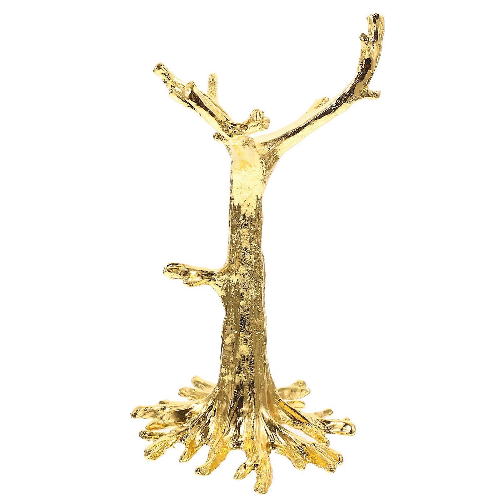 Golden Zinc Alloy Crystal Ball Base for Display Wide Usage Range Craft Stand