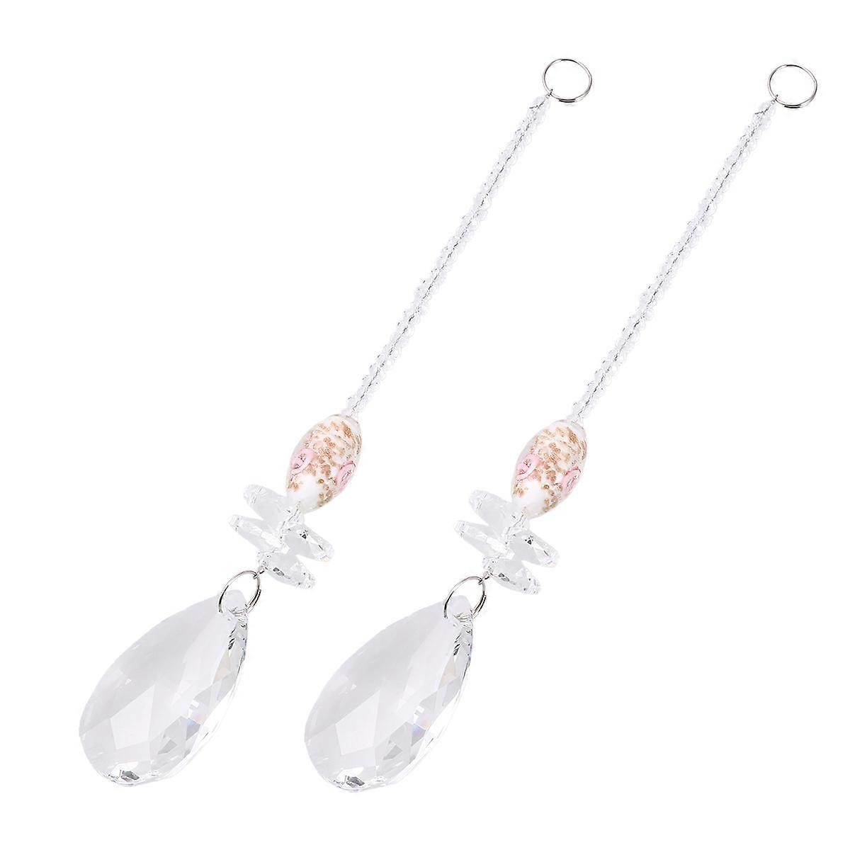Hanging Crystals Ball Prisms Light Refraction Suncatcher Home Decor Octagon Shape Crystal Material for Chandelier and Ceiling Lamp 2Pcs