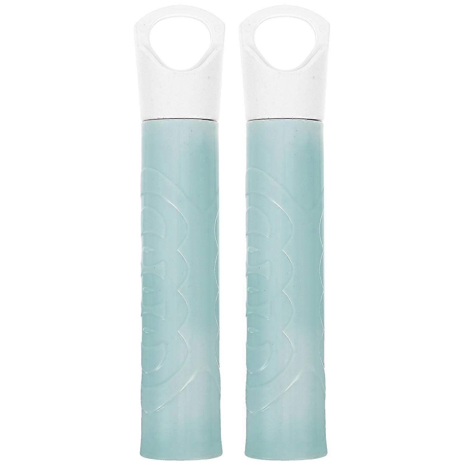 Replacement Grip Broom Handle End Caps Household Cleaning Accessories Sky-Blue 13.03X2.40X2.40cm Durable Use 2Pcs