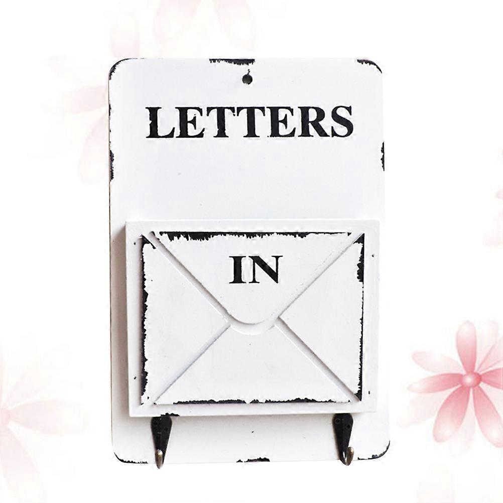 Wooden Hanging Letter Insert Wall Shelf for Storage in White Perfect for Home Decor and Small Items Organization 1pc