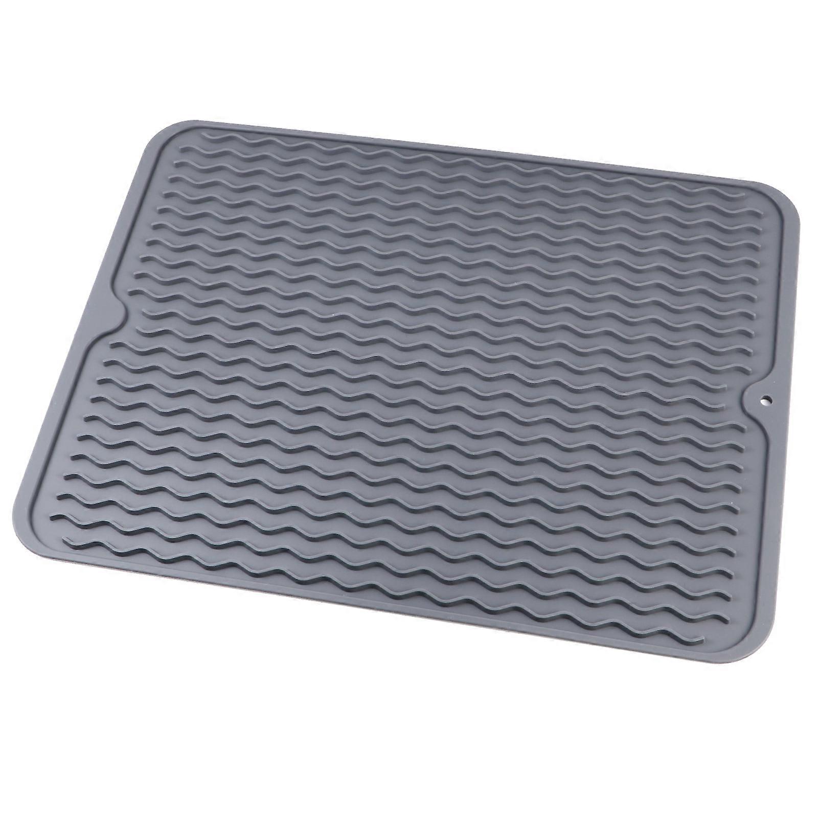 Absorbent Kitchen Dish Drying Mat   Large Wave Grain Drain Pad for Home, Bar, and Shops   Fast Drying Mat for Tableware, Fruits, Vegetables