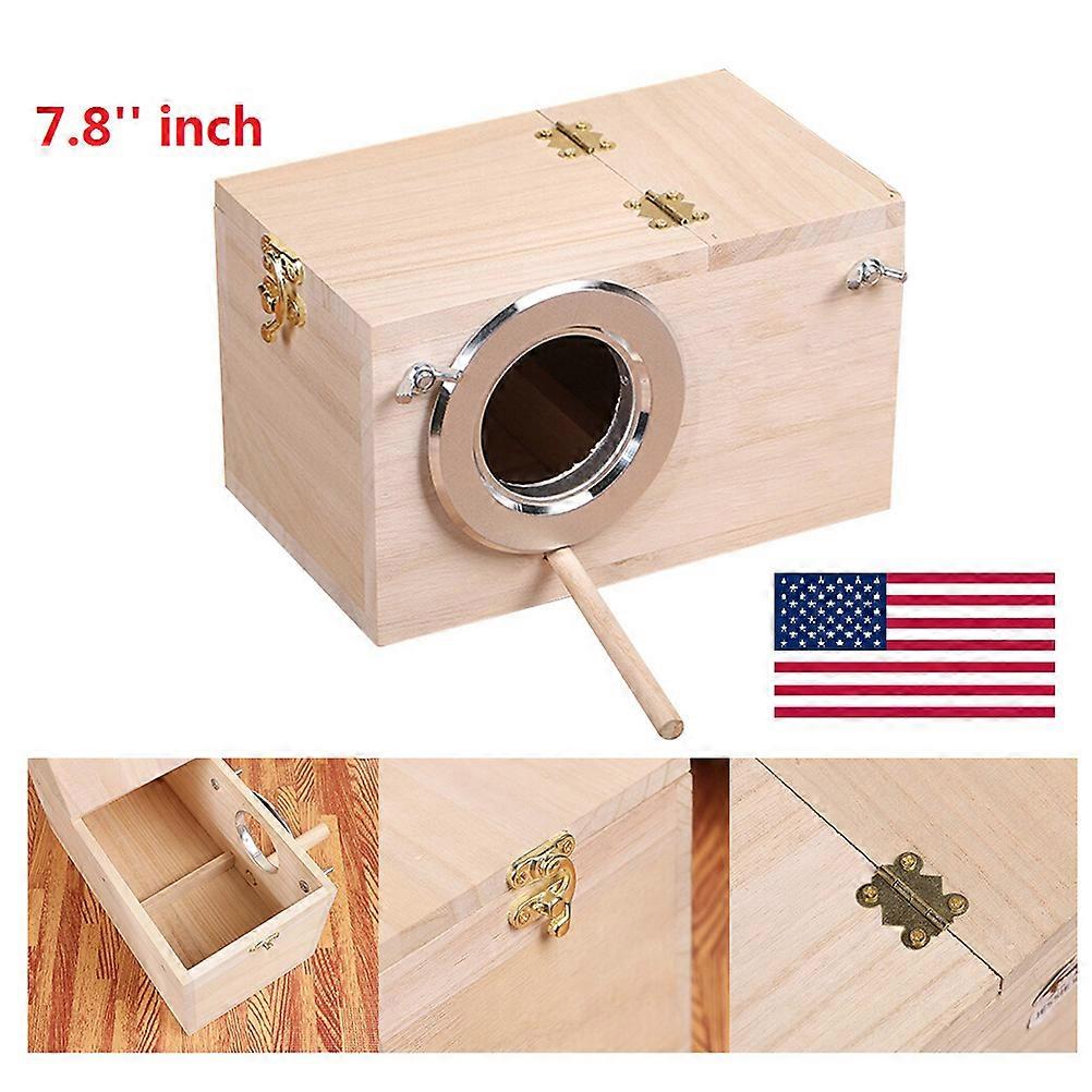 Wooden Bird Nesting Holder for Bird Watching Educational Opportunity Beige Color Suitable for Songbirds