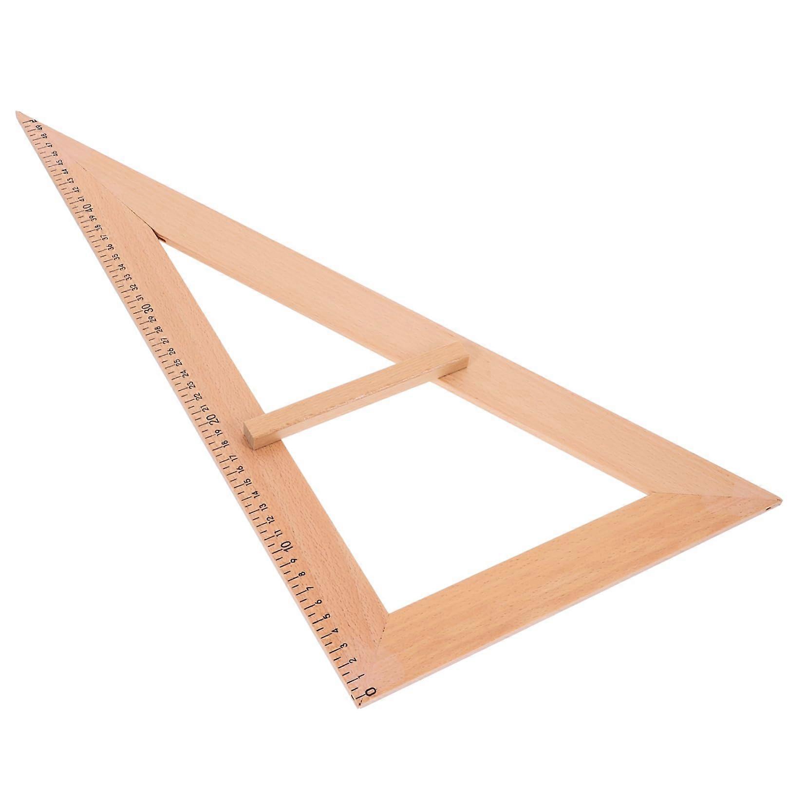 Messlineal Wooden Geometric Tool for Classroom Use, Beige, Educational Resource for Students, 1 Unit