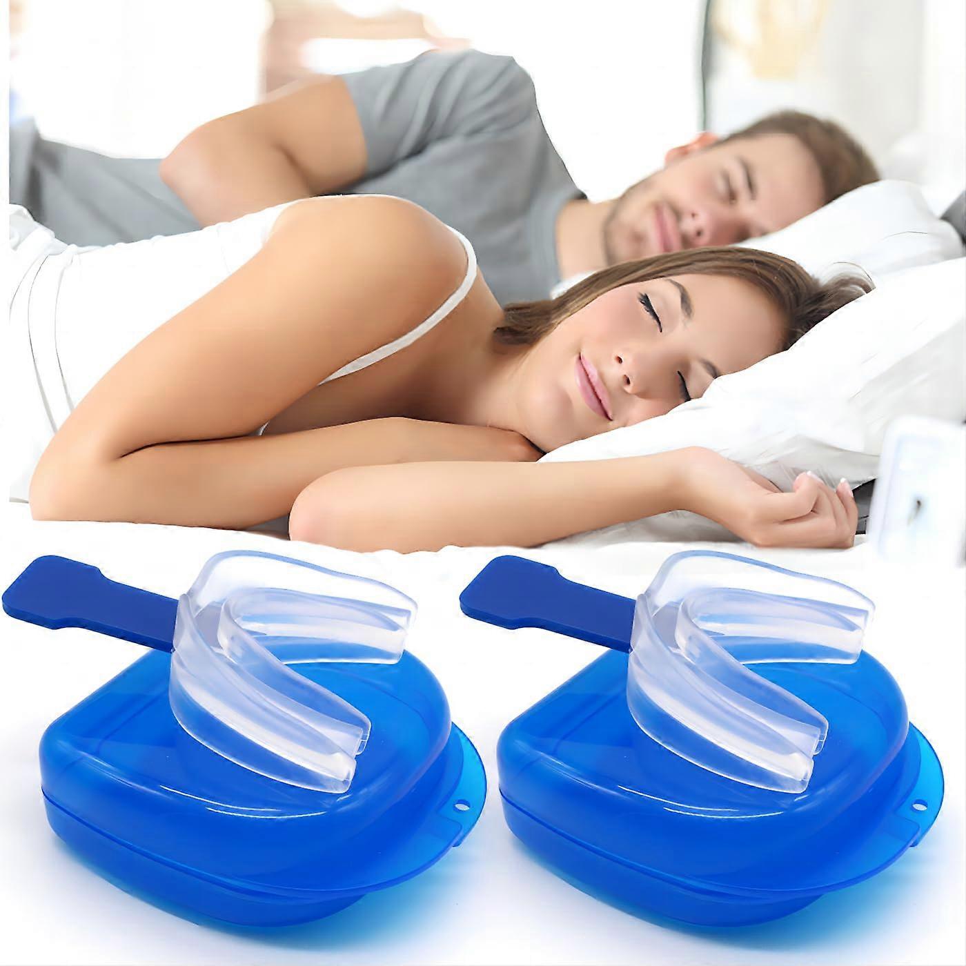 Anti-Snoring Devices for Men and Women - 2 Silicone Sleep Aids to Reduce Snoring and Prevent Bruxism, Universal Fit