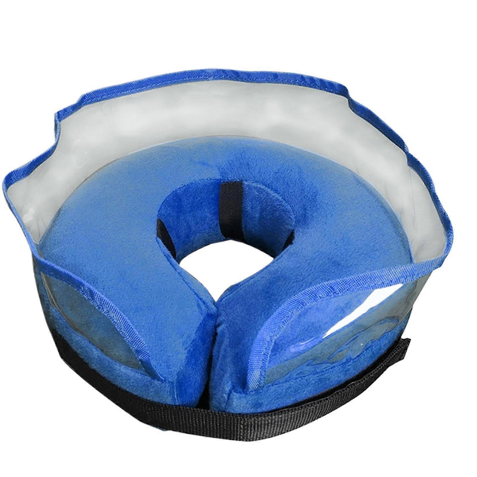 Inflatable Dog Cone, Soft Recovery Collar for Dogs, AntiLicking Blue Size L
