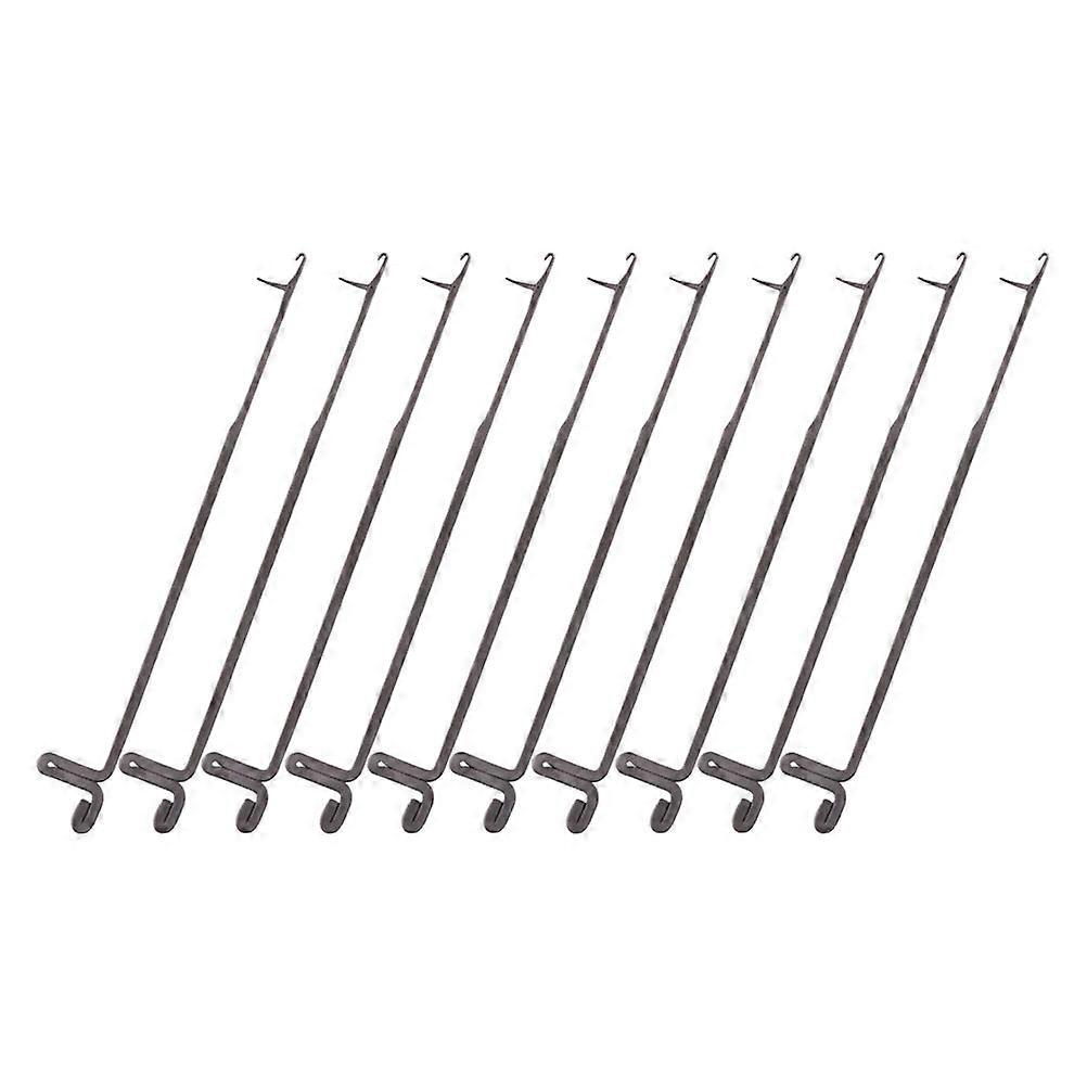 10pcs Silver Latch Crocheting Hooks Set for Hair Knitting with Ergonomic Grip and Latch Design, Metal Crochet Tools