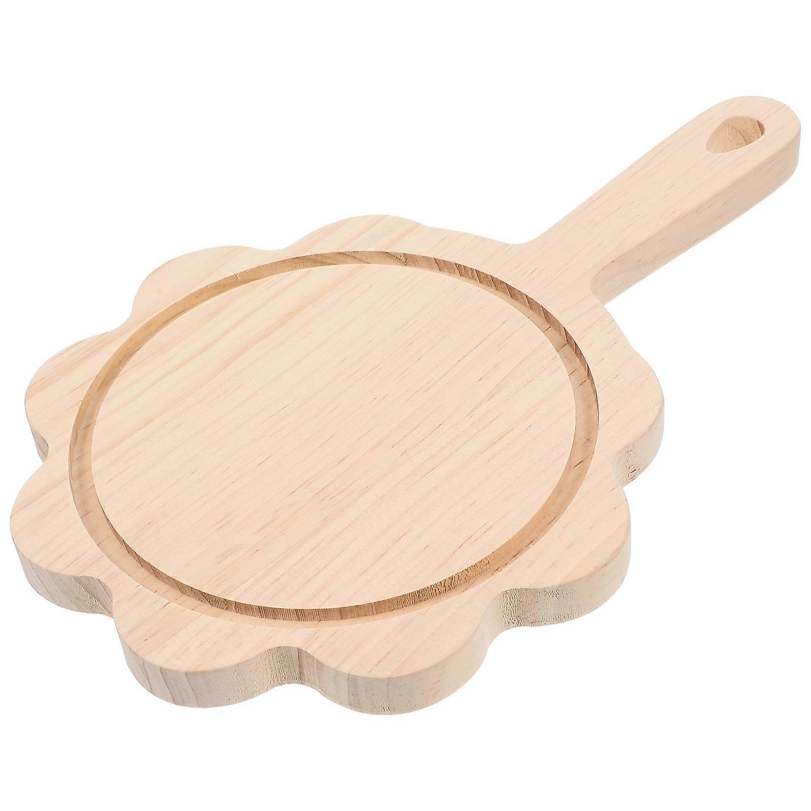 Food Serving Tray Portable Steak Tray Handheld Pizza Tray Restaurant Pizza Peel Wood Pizza Paddle