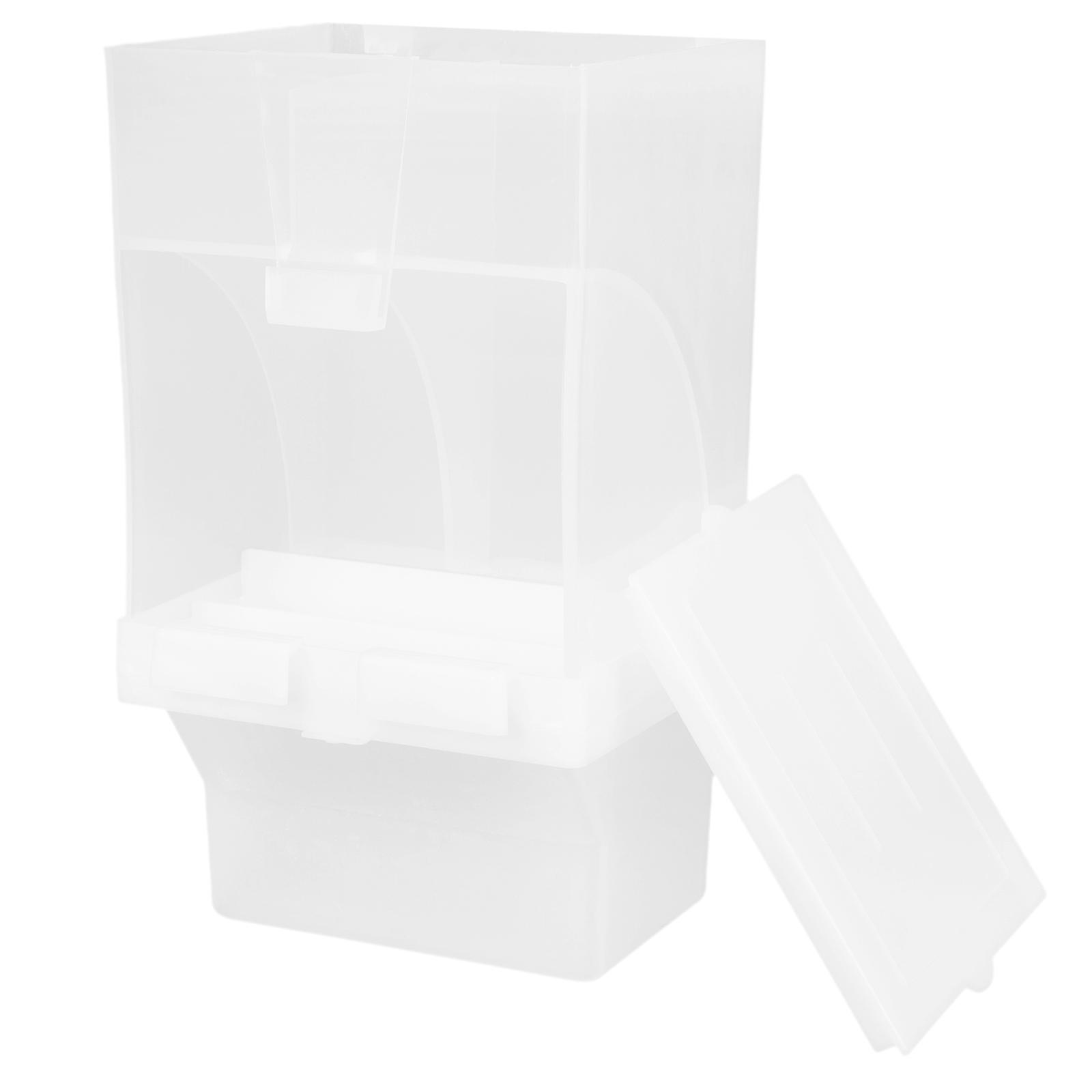 Automatic Bird Feeder with Arc Sliding Design for Pet Use Transparent Easy to Clean and Refill 7.87"x3.94"