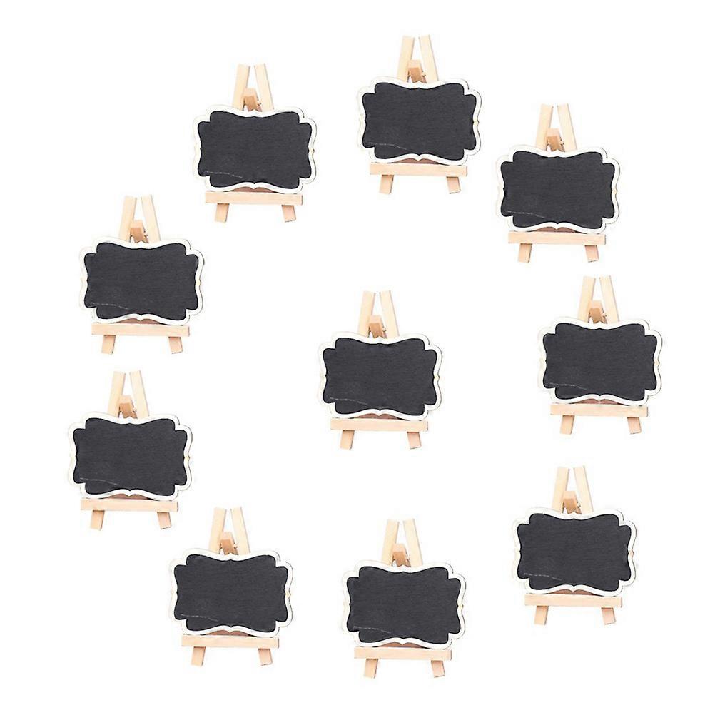 10pcs Mini Blackboard Desk Decor with Easel and Lightweight Wood Design for Decoration