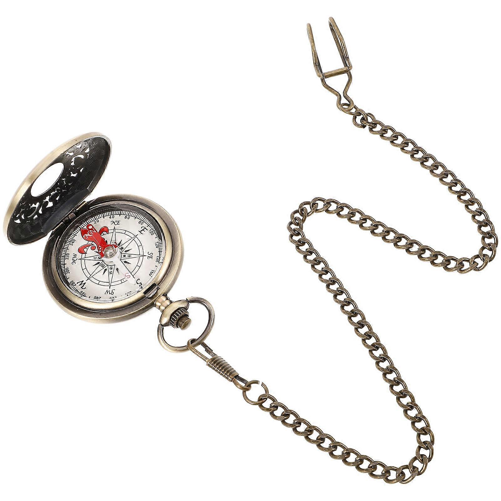 Carpenter Compass for School 1 Set Multifunctional Vintage Brass Pocket Watch Compass