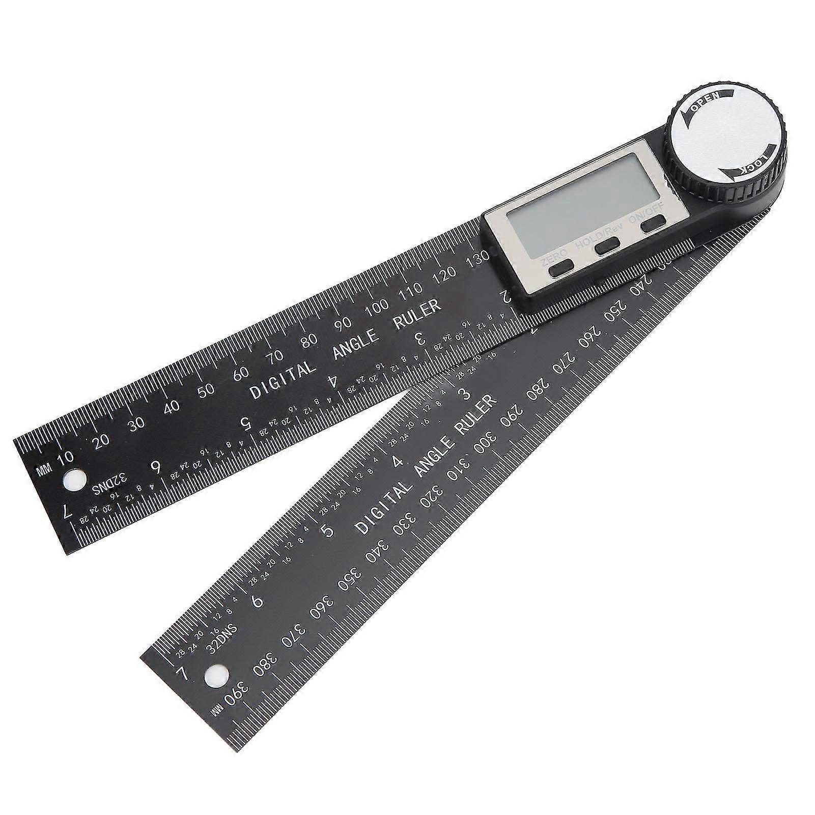 Digital Display Angle Ruler & Protractor - Black Plastic Angle Measuring Caliper Tool for Accurate Measurements