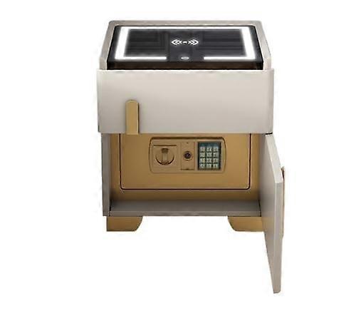 Multifunction Bedside Table with Charging Station, Smart Bedside Table with Adjustable Lights, Modern Bedside Table for Bedroom.