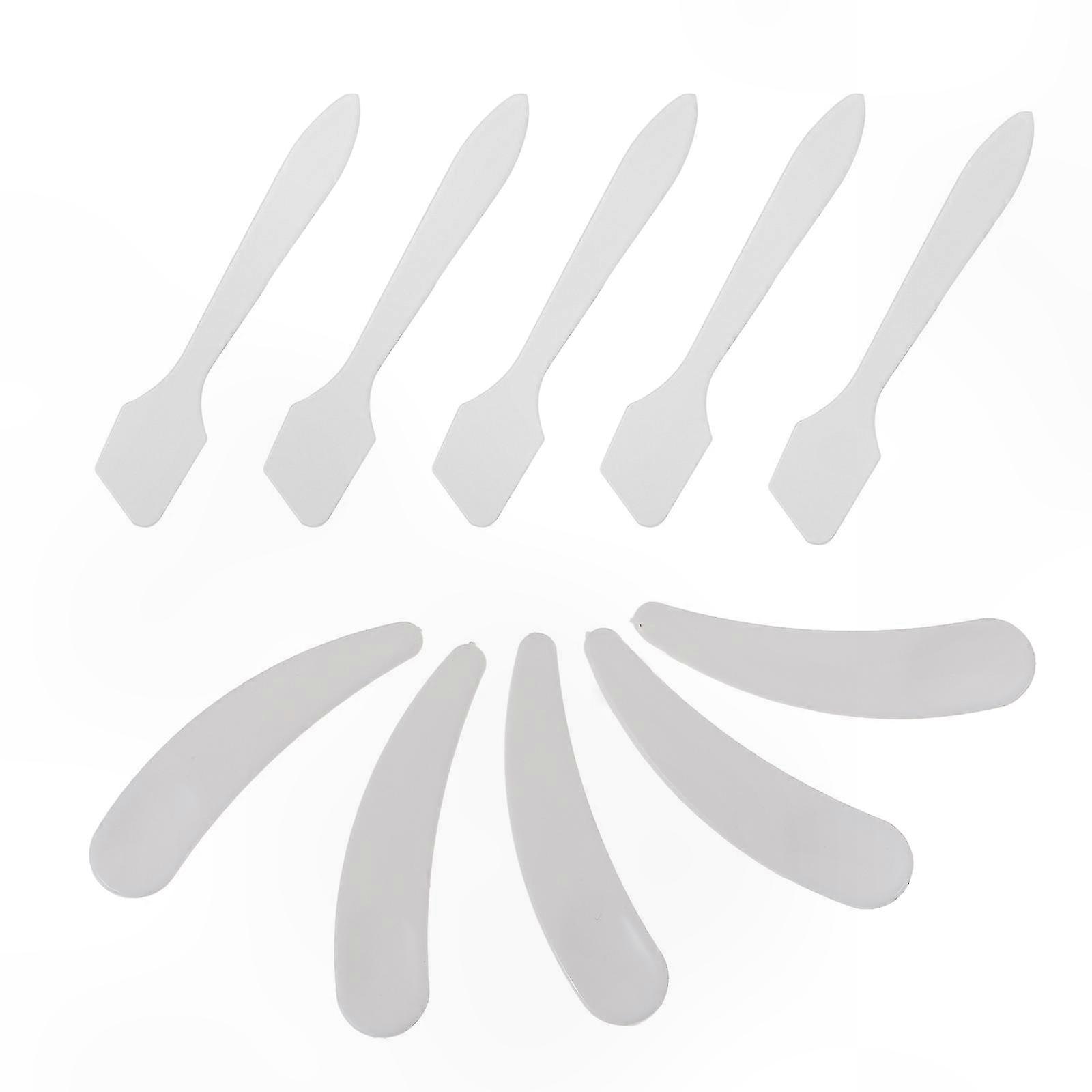 10-Pack Transparent Facial Cream Spoons for Sampling and Application