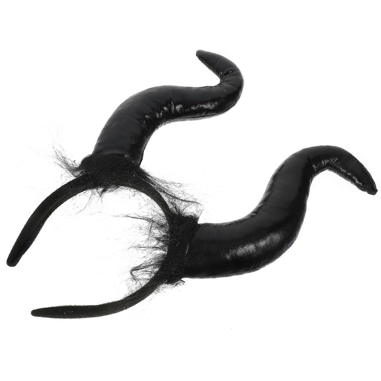 Halloween Parade Decor, Chic Ox Horn Headband for Creative Costumes and Performances