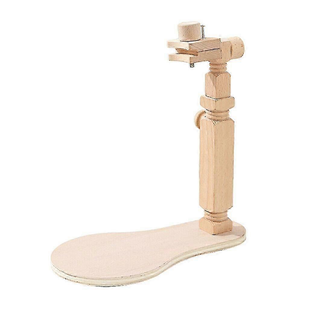 Adjustable Embroidery Hoop Stand Desktop Cross Holder Wooden Frame Rack