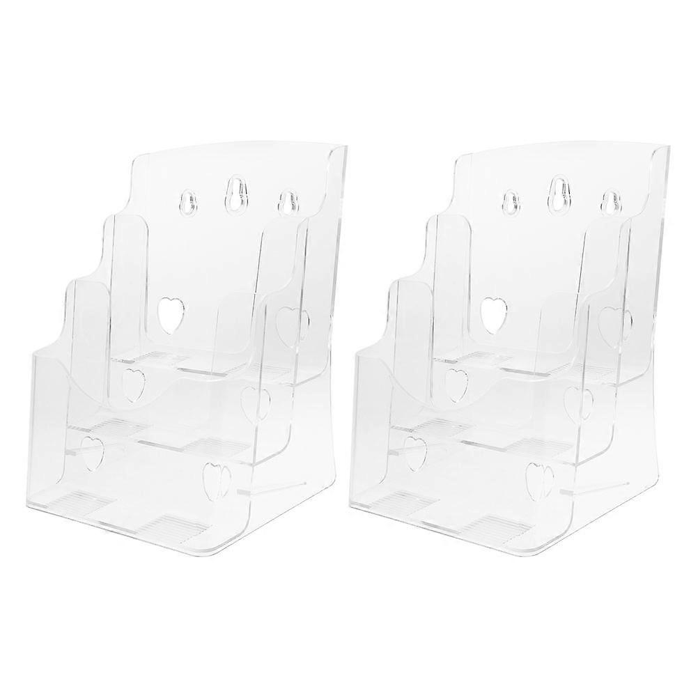 2pcs Brochure Holder Wall Mount Desktop Display Stand for Organizing Pamphlets Flyers and Documents Compact Design for Office Dorm Study
