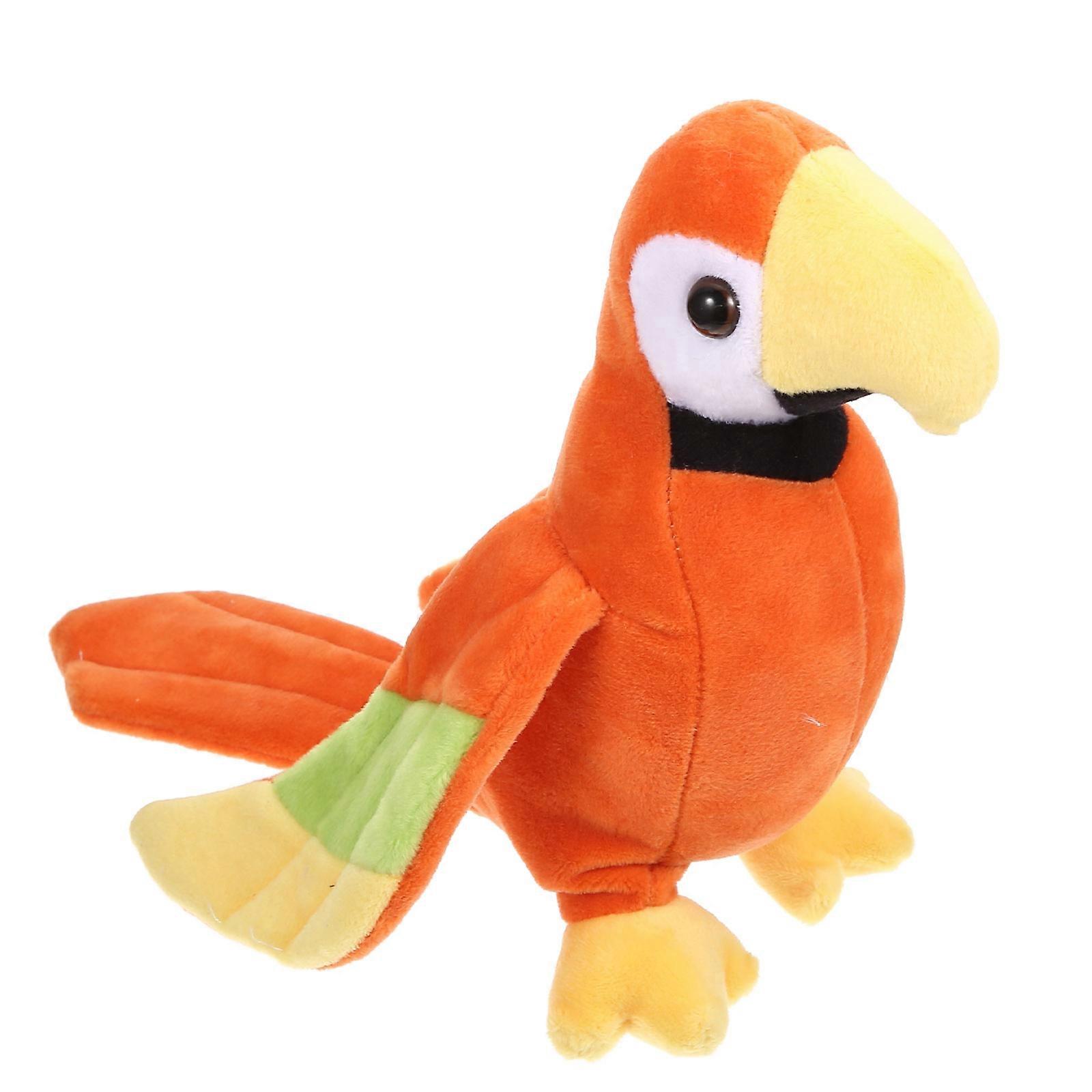Soft Plush Parrot Doll for Indoor Decoration and Parent Activities, Colorful Lightweight Plaything with High Resilience and Safe Material