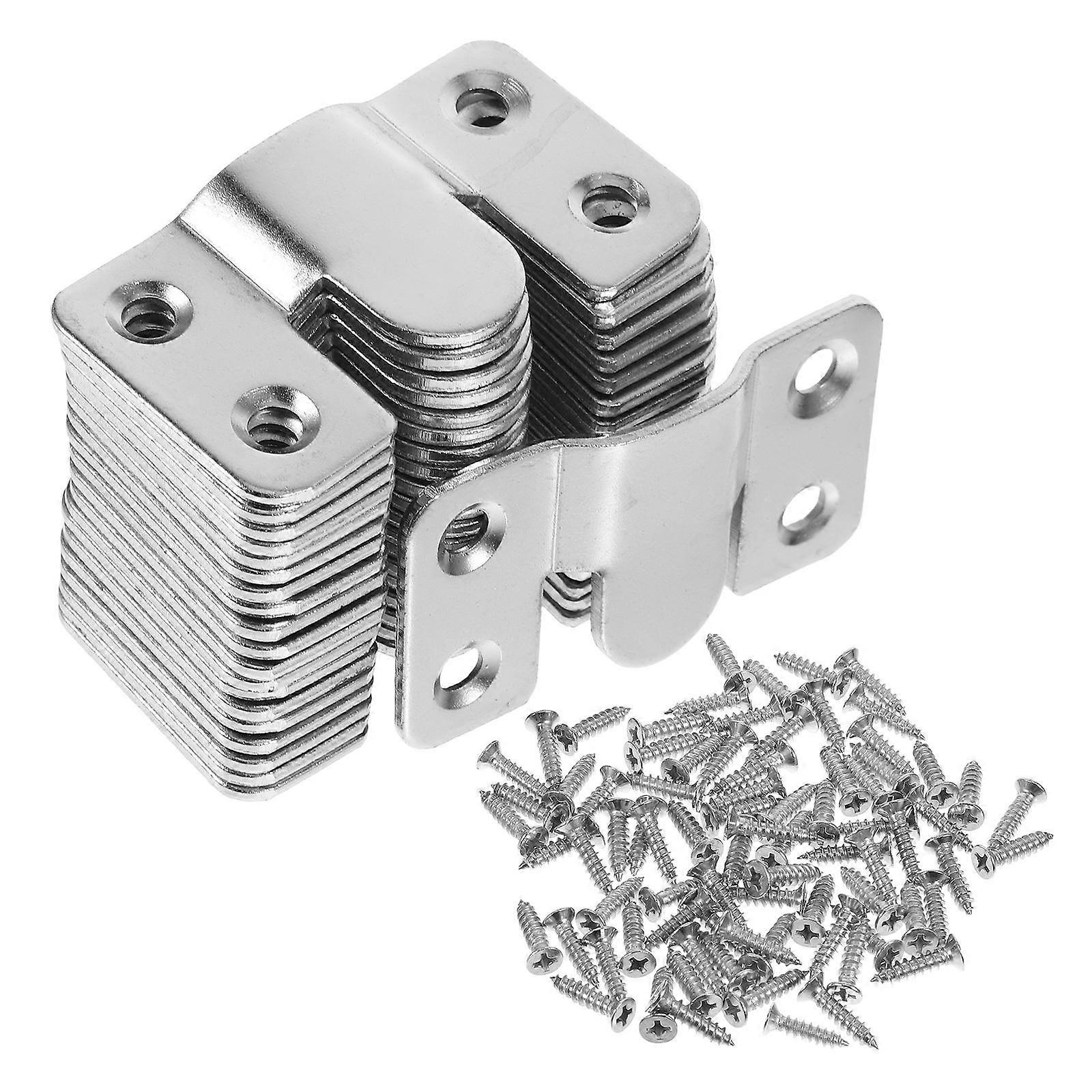 20 Pack Flush Mount Brackets for Heavy Duty Wall Hanging – Interlocking Hardware for Headboards, Picture Frames, Mirrors & Art Displays with Screws