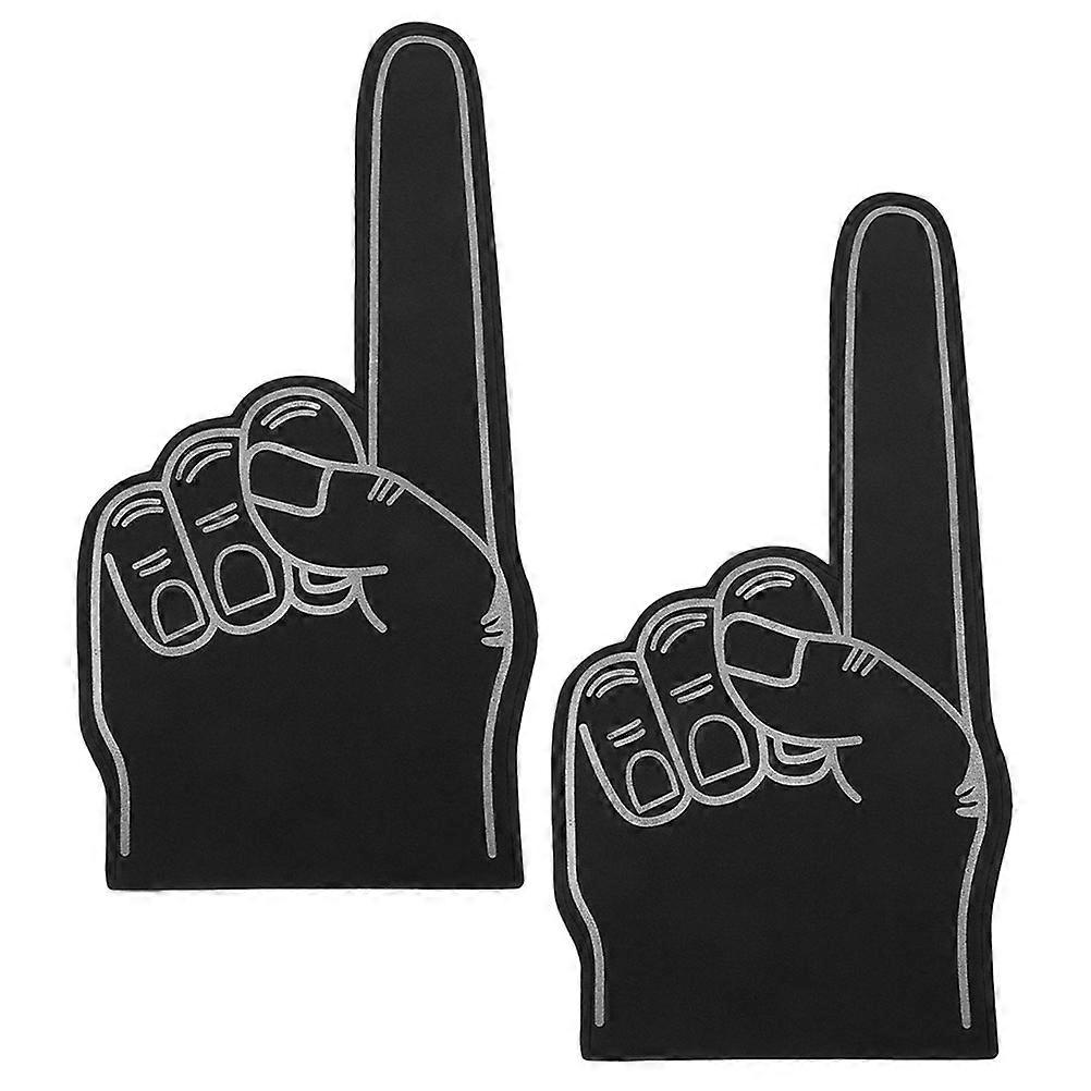 Black Foam Finger for Sports Events Comfortable Cheerleader Prop for Parties and Decorations
