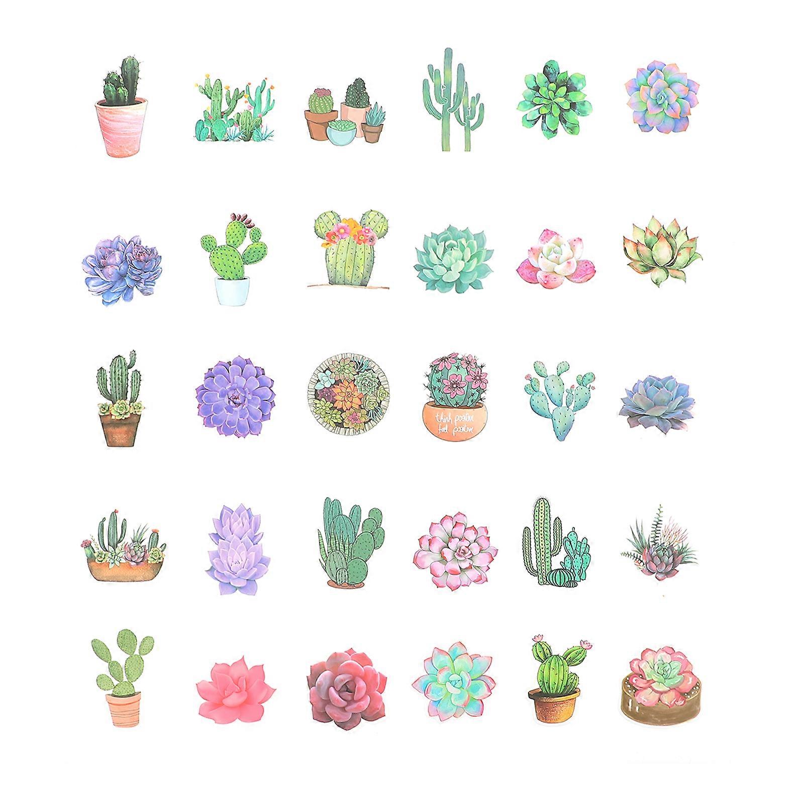 Vibrant 150Pcs Plants Pattern Waterproof Stickers Ideal For Phone And Skateboard Decoration Assorted Color Reusable Adhesive