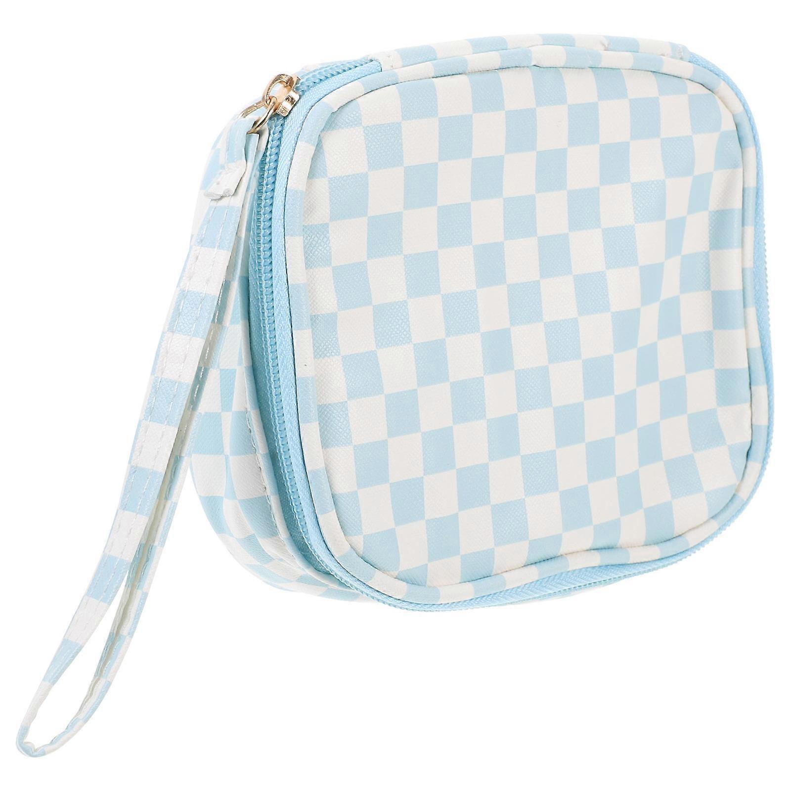 Multipurpose Sanitary Towel Holder Bag Perfect For Storing Hygiene Products With A Blue PU Finish 1Pack