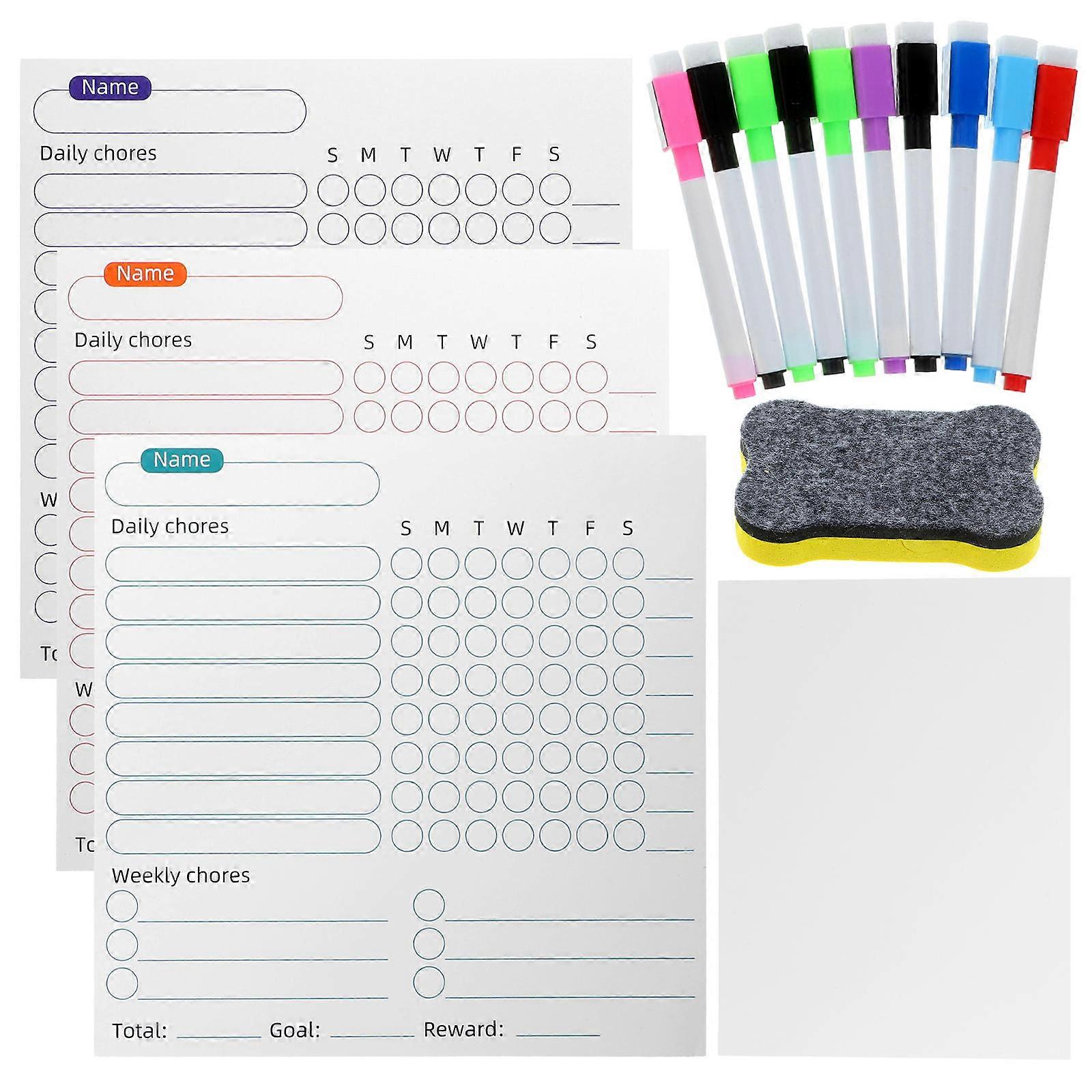 Magnetic Dry Erase Whiteboard For Office Use 25x25x0.5cm Stain-resistant Smooth Writing 1 Set