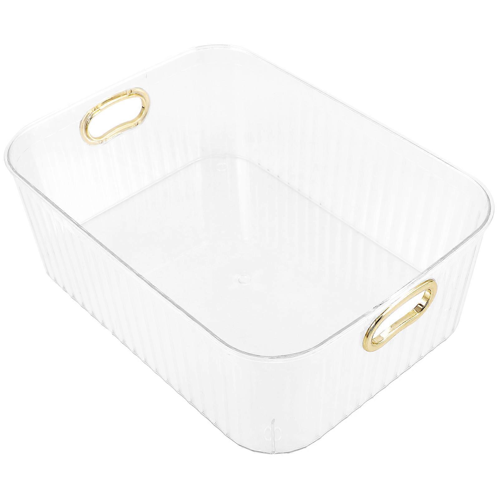 Desktop Storage Box For Small Items Storage Case With Round Cornered Rectangle Shape For Office Use And Daily Life 28X21X10CM 1Pcs