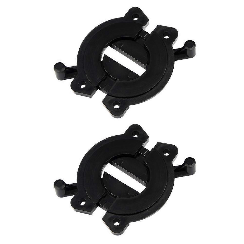 Furniture Hinges for Table Use Connecting Fixing Fitting ABS Black 2pcs