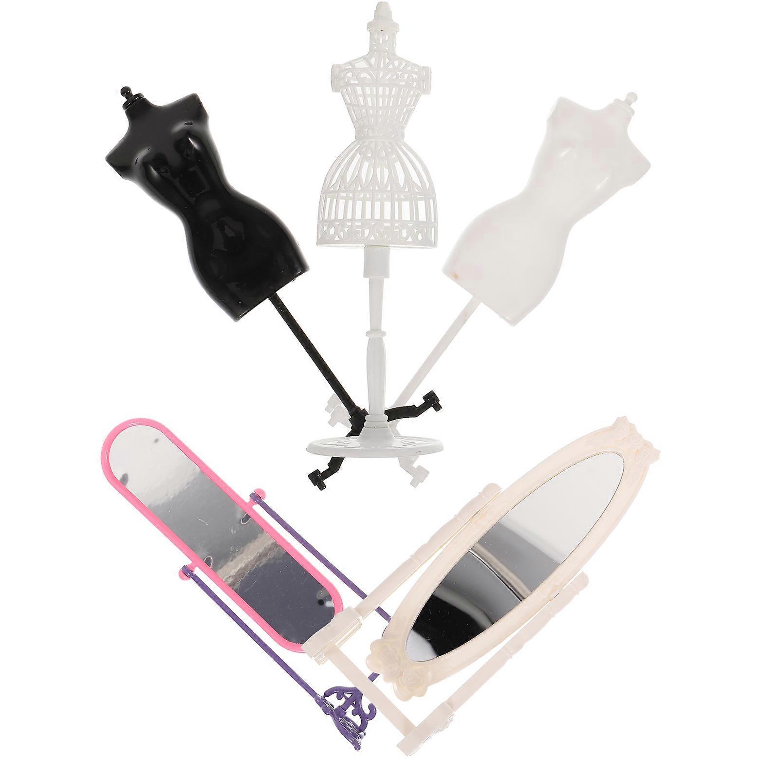 Assorted Color Doll Clothes Rack for Holding Mini Dresses and Accessories Durable Plastic 1 Set