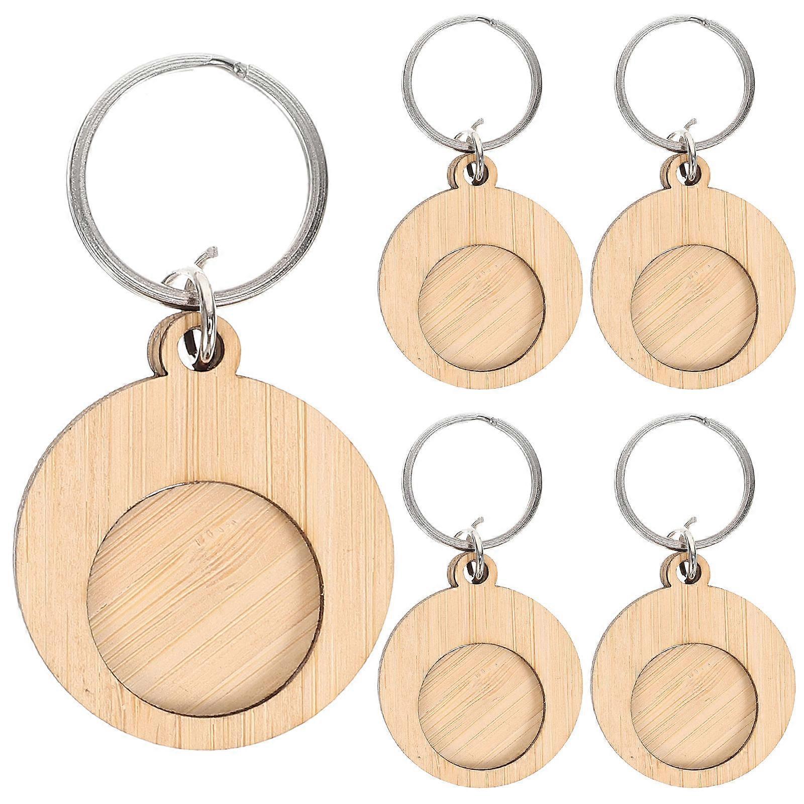 5Pcs Round Trolley Tokens Pack Portable Key Ring Attachments For Friends Simple Everyday Use