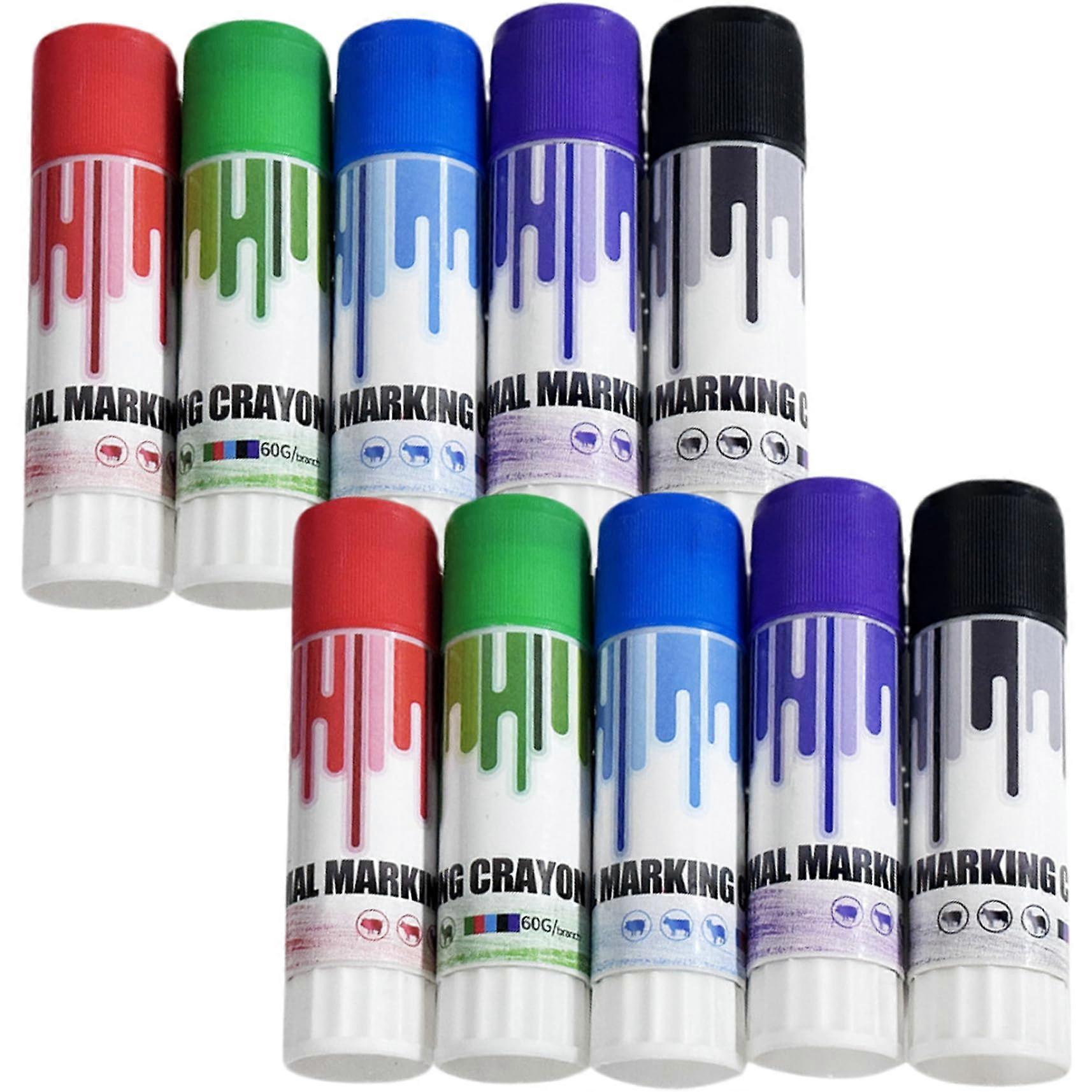 8PCS - High Visibility Marker for Animal Identification, 4 Color Set for Livestock Farming