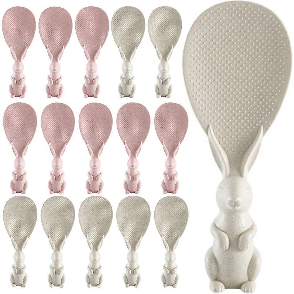 Standing Rice Spoon 24Pcs Lovely Rabbit Design Household Cooking Tool Made From PP