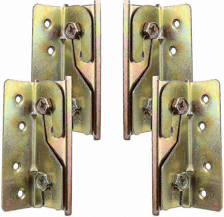 4-Pack Durable Bed Rail Brackets with Screws for Easy Installation
