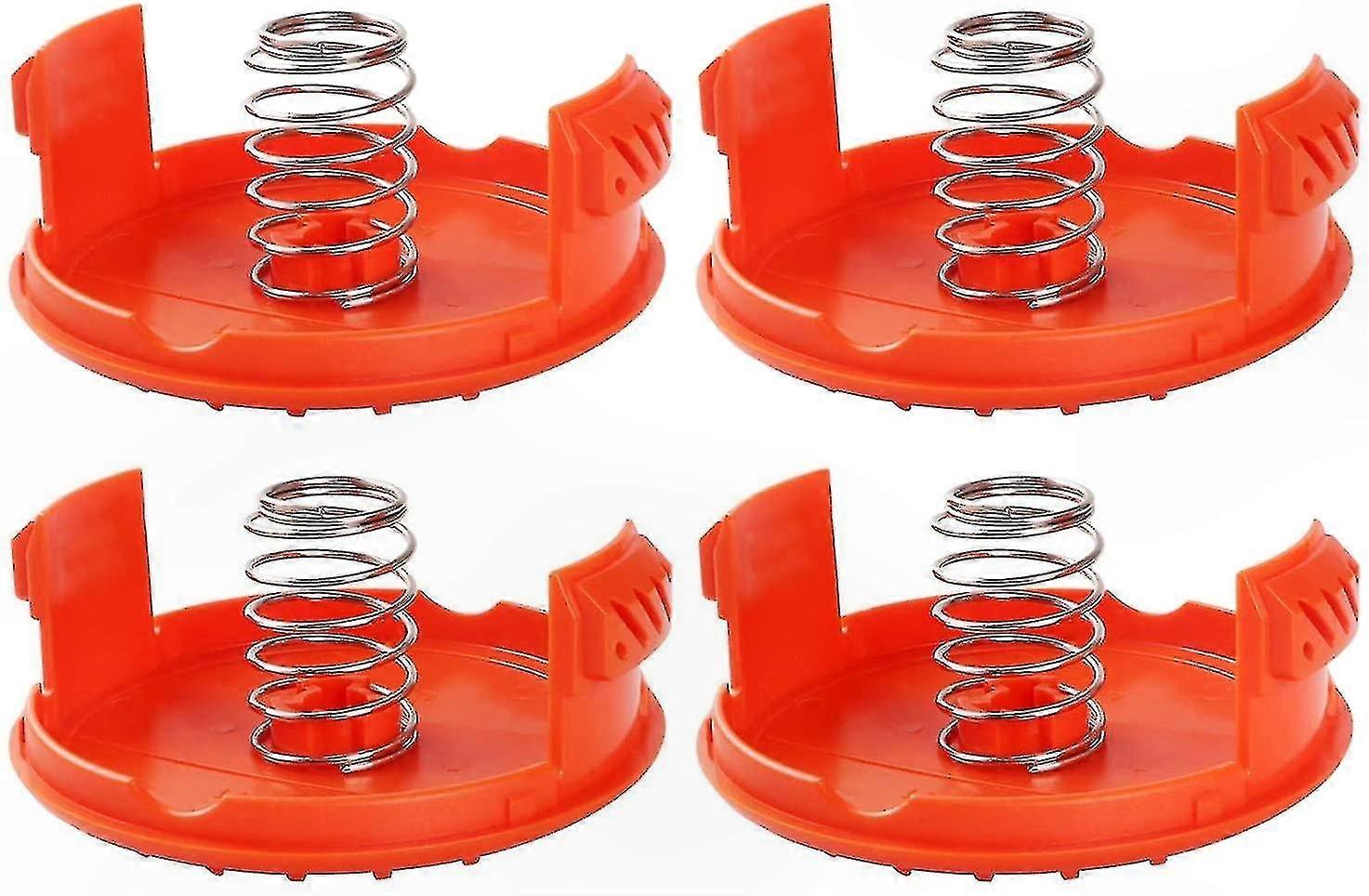 Replacement Spool Caps and Springs for String Trimmers, 4 Pack Accessory Set