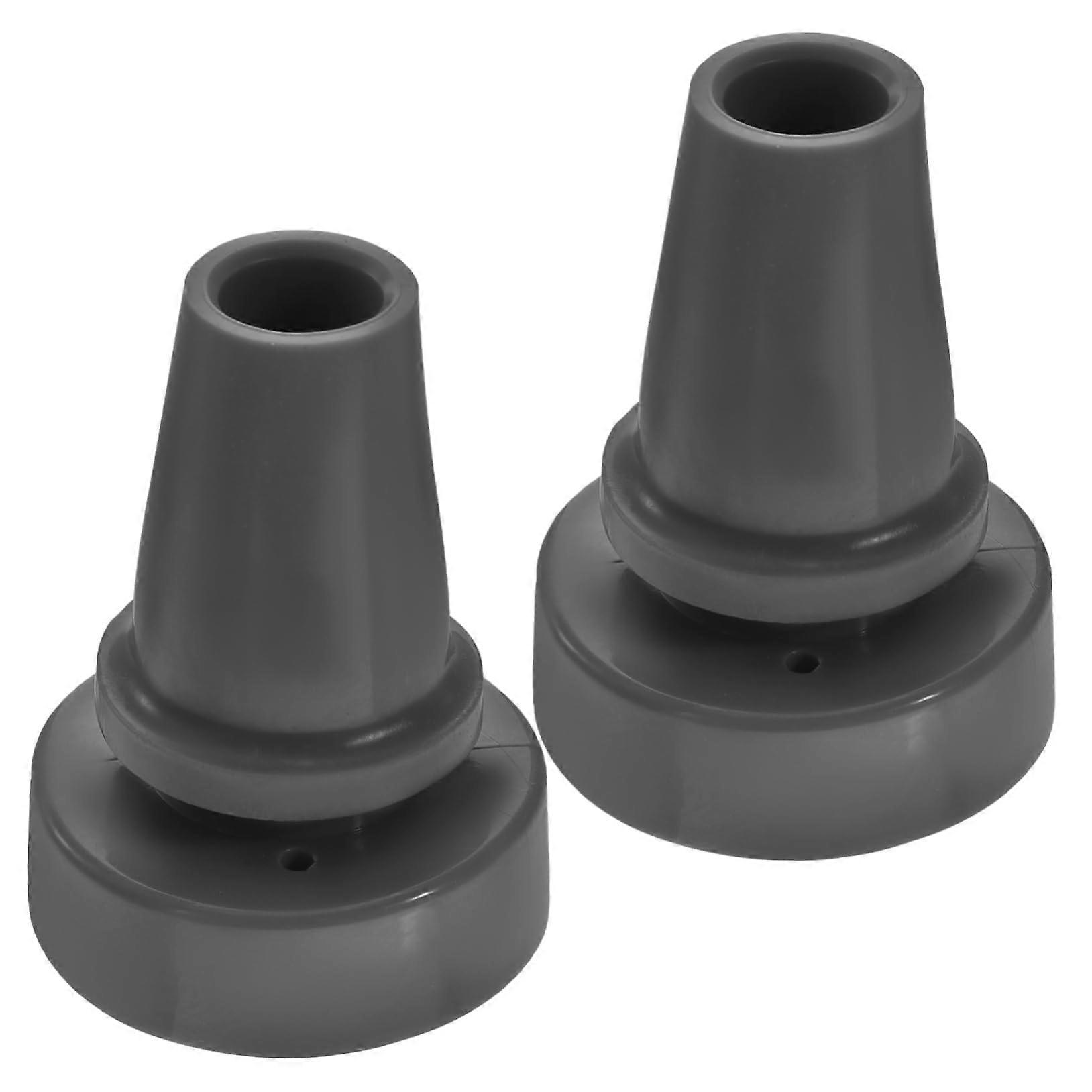 2 pieces rubber tips for crutches and walking sticks, antislip crutch accessories for protection, metal tips and minimized wear.