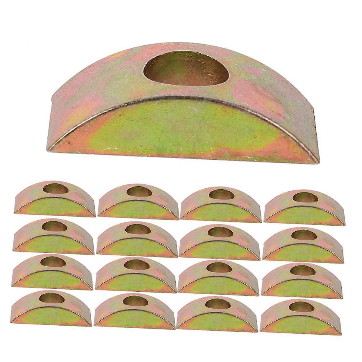 Furniture Nut Connectors Set of 20 Metal Semicircular Washers for Cabinet and Shelf Assembly