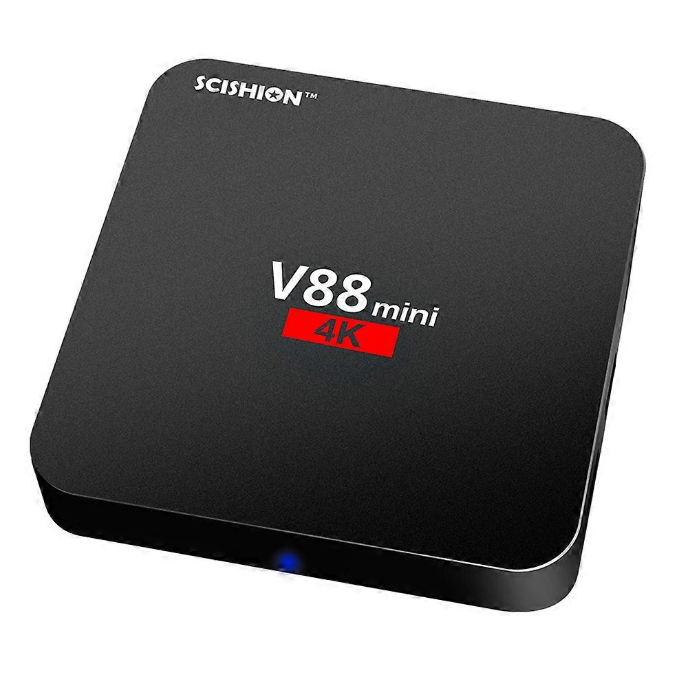 SCISHION V88 Mini Android TV Box 4K UHD Media Player RK3229 Quad Core 1G 8G WiFi LAN H.265 US Plug