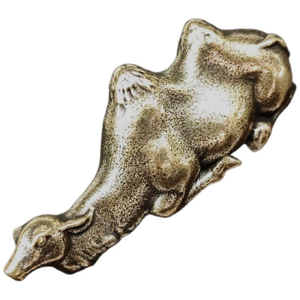 Brass Camel Shaped Pen Rest for Storage Use Golden Color 6.5 Inches