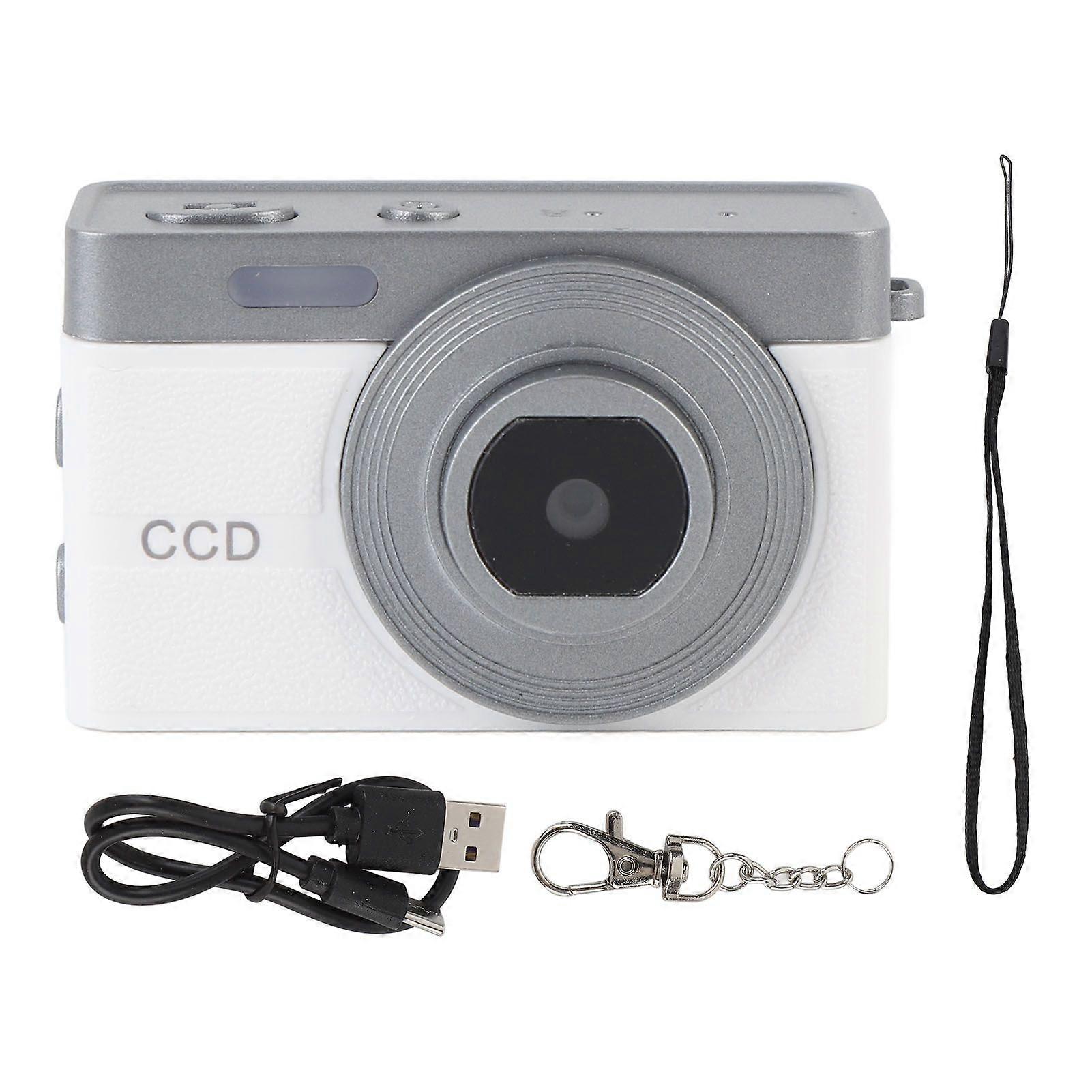 1080P High Definition Miniature Camera Digital Video Camera Student Campus Camera Lightweight Small Camera for Campus White