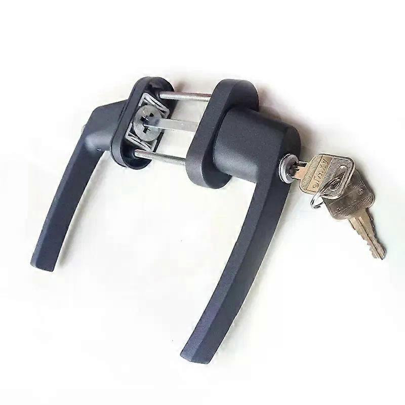 Two-end Lever Lock Solid Thickened Crank Handle with Keys Full solid thickened door handle with key to wear hand for Door Window