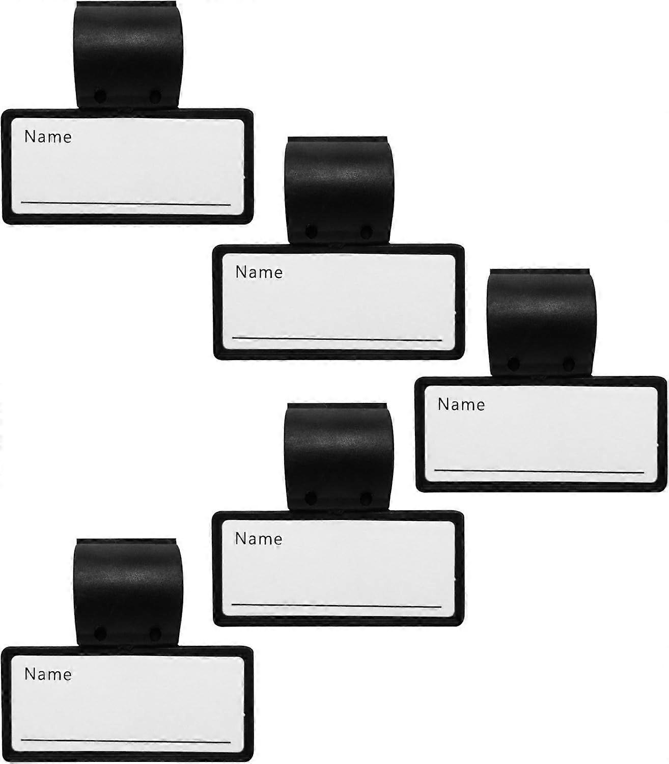 SeraphinaT 5 Pcs Plastic Two Sided Name ID Identification Tag Clip for