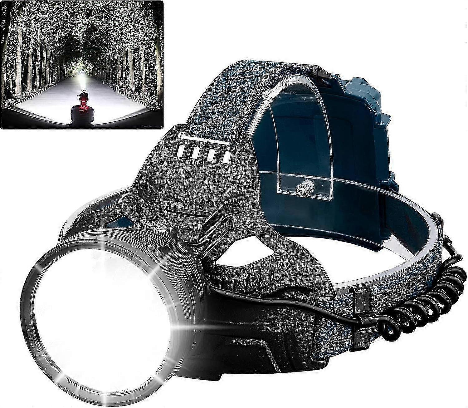 Rechargeable Led Headlamp For Adults, 90,000 Lumens Super Bright Headlamp 90 Adjustable 4 Modes Ipx5 Waterproof Usb Rechargeable Headlamp For Camping