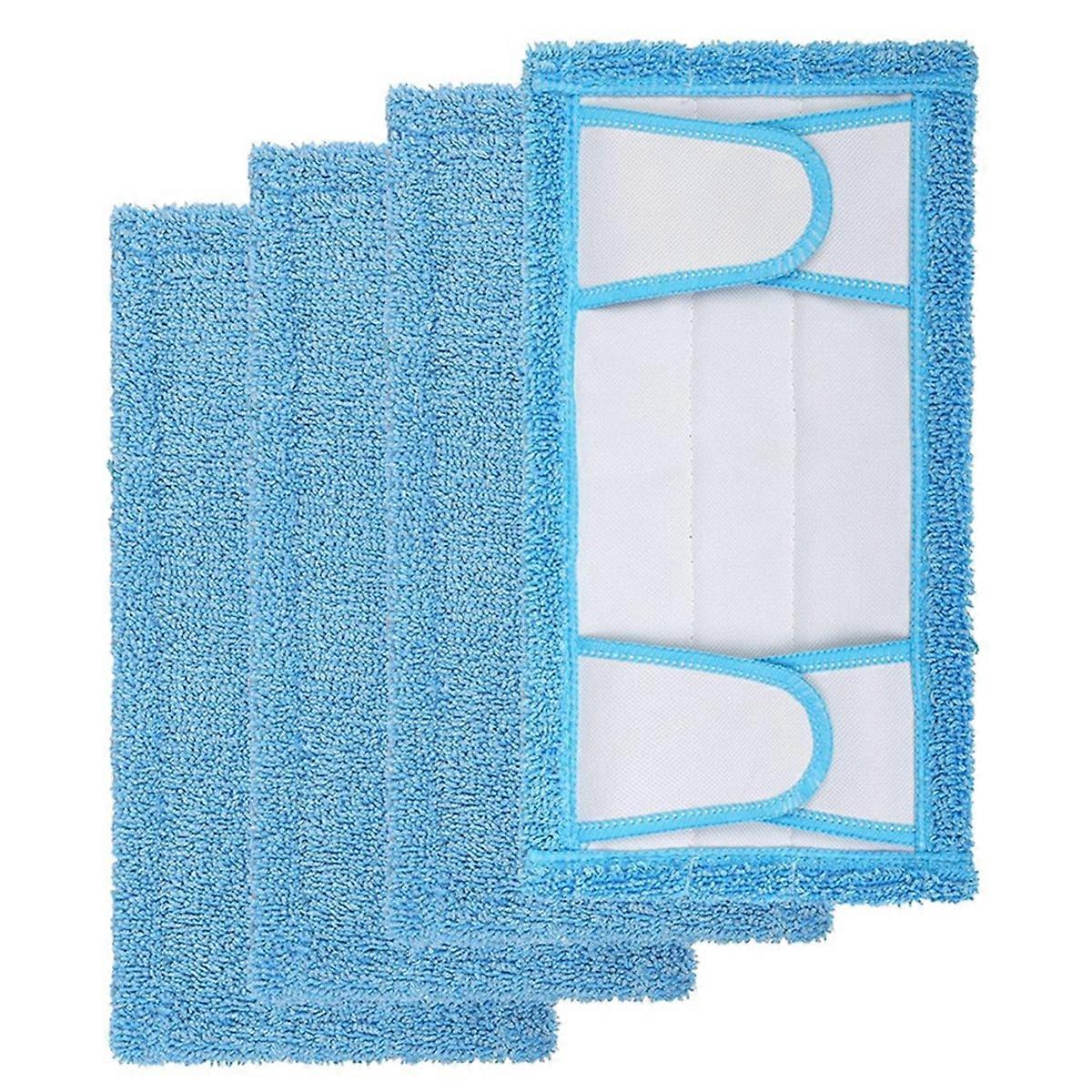 4PCS Reusable Mop Pad for Sweeper Mop,12.5inch Microfiber Mop Pad Refill Wet/Dry Cleaning Pad for Hard Floor