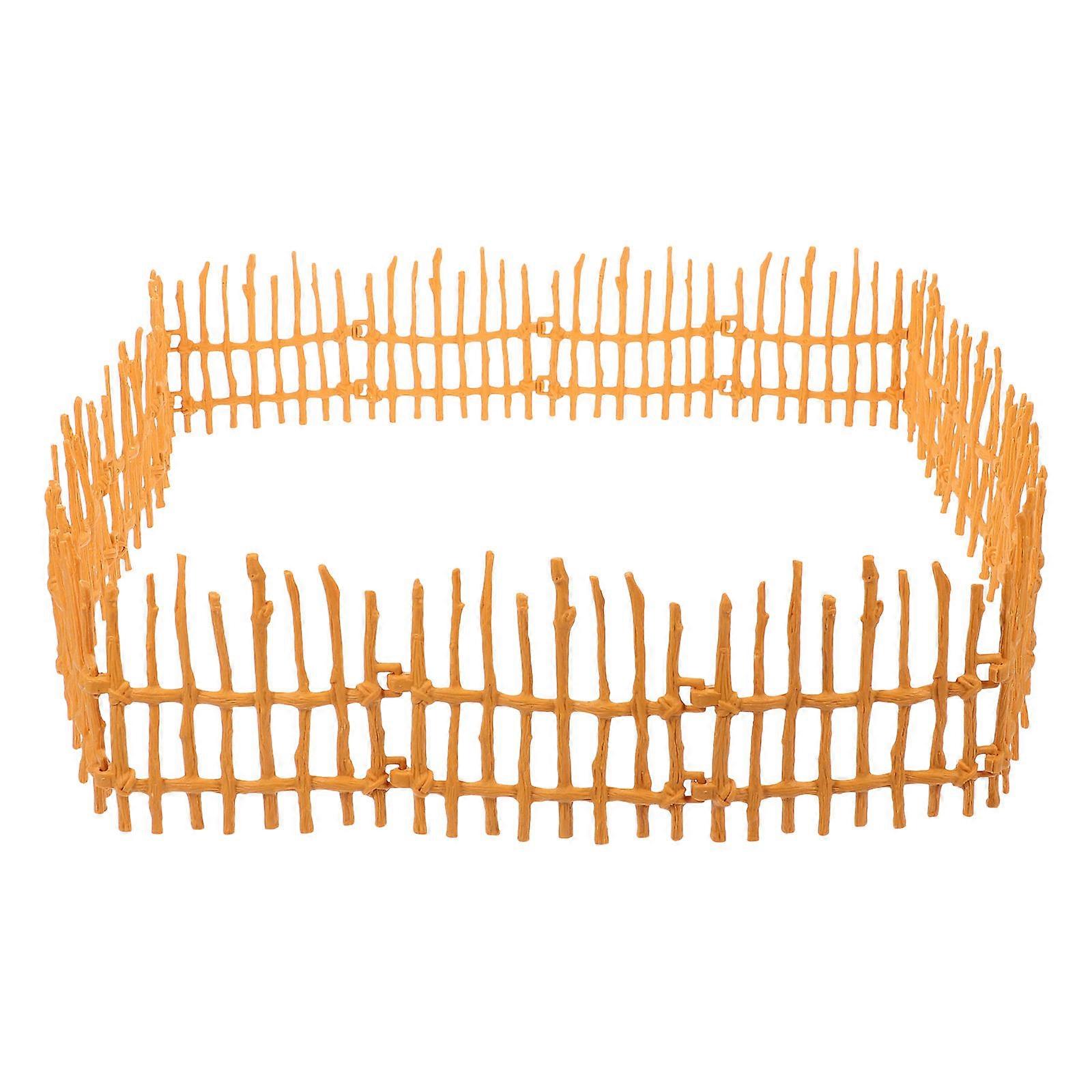Fence Model Toy Miniature Garden Fence for Decor 1Set of Plastic Fences
