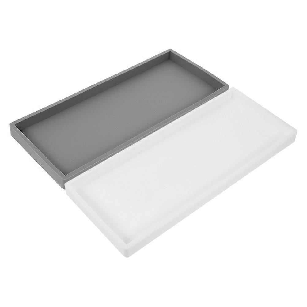Silicone Bathroom Vanity Tray for Home Use with Ample Storage Space 2pcs