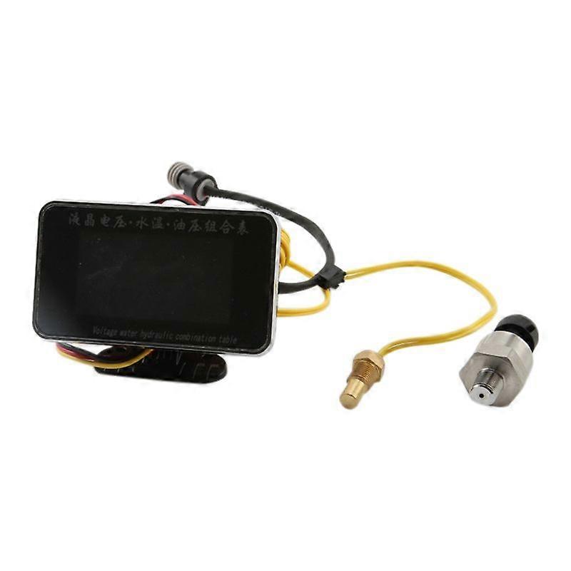 3 in1 LCD Auto Digital-Manometer Voltmeter / Öldruck / Wassertemperatur 12-24V Universal