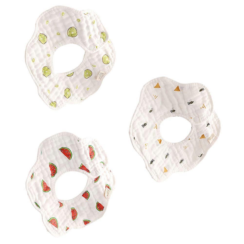 Comfortable Bibs Cotton Baby Saliva Towel for Infant Use 3Pcs